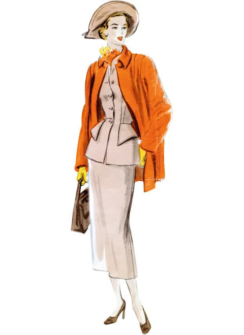 Embroidered women's cotton coats in a bohemian pattern for a unique designVogue Vintage Suit & Coat V1932 Embroidered women's cotton coats in a bohemian pattern for a unique designVogue Vintage Suit & Coat V1932