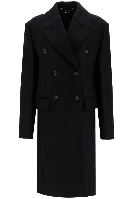 Women's cropped leather coats with silver studs for an edgy lookwide double-breasted coat 244 WRO0147 FB0005 BLACK 001 Women's cropped leather coats with silver studs for an edgy lookwide double-breasted coat 244 WRO0147 FB0005 BLACK 001