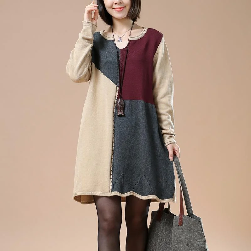 Mock Neck Women's Alpaca Wool Sweaters in Earth TonesBeige woman sweaters color patchworks Mock Neck Women's Alpaca Wool Sweaters in Earth TonesBeige woman sweaters color patchworks