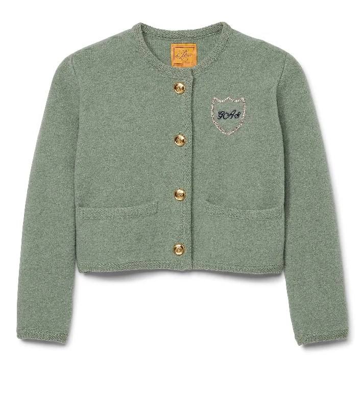 Button - Down Women's Shetland Wool Sweaters in Traditional PatternsBlanche Jacket