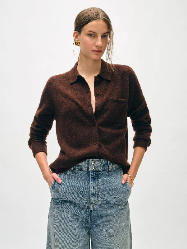 Cropped Women's Angora Blend Sweaters for a Trendy LookBUTTON DOWN SHIRT