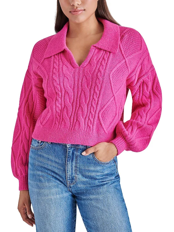 V - Neck Women's Ribbed Sweater Dresses with Belt for a Defined WaistCay Womens Cable Knit Collared Pullover Sweater V - Neck Women's Ribbed Sweater Dresses with Belt for a Defined WaistCay Womens Cable Knit Collared Pullover Sweater