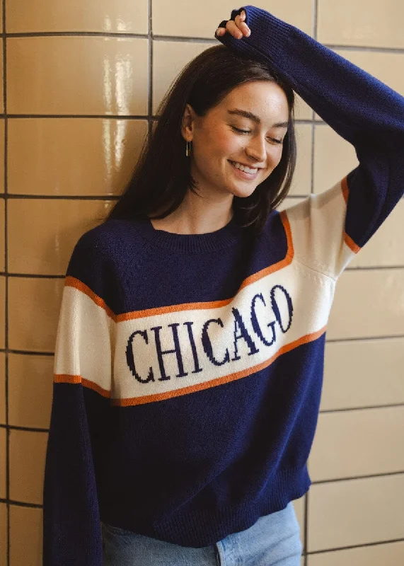 Sleeveless Women's Silk - Trimmed Sweaters for SummerChicago Vintage Block Stripe Sweater - Navy Sleeveless Women's Silk - Trimmed Sweaters for SummerChicago Vintage Block Stripe Sweater - Navy