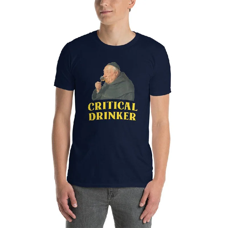 Striped Women T Shirt in a Classic PatternCritical Drinker - Premium T-Shirt