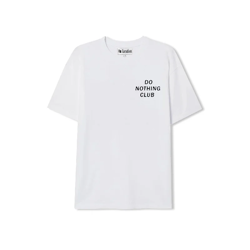 Crew Neck Women T Shirt with a Timeless DesignDo Nothing Club T-Shirt - White