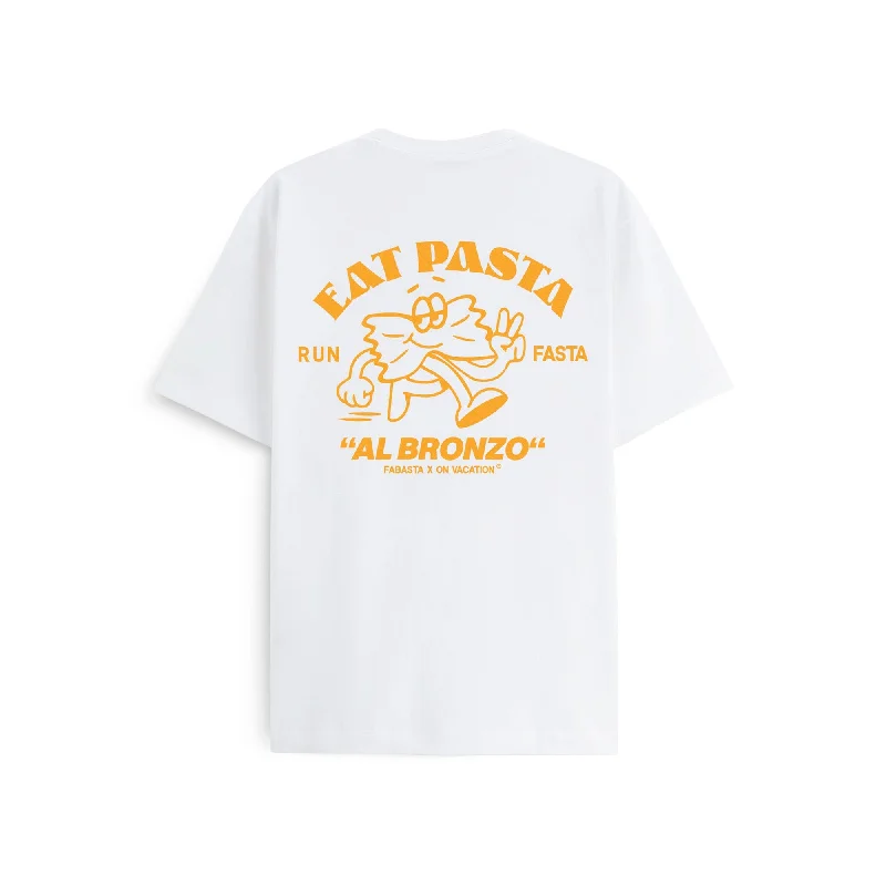 Sleeveless Women T Shirt for Summer ComfortEat Pasta T-Shirt - White