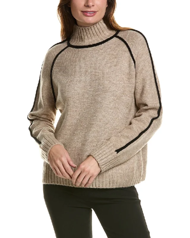Women's Off - Shoulder Chunky Knit Sweater Dresses in Earth TonesEllen Tracy High Neck Sweater Women's Off - Shoulder Chunky Knit Sweater Dresses in Earth TonesEllen Tracy High Neck Sweater