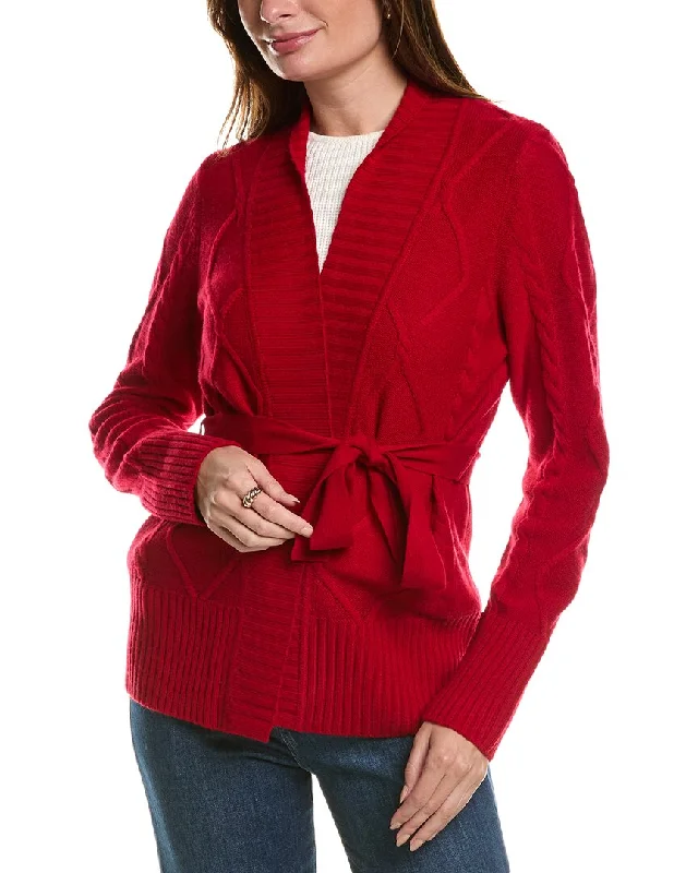Belted Women's Cotton Blend Sweater Dresses for a Casual LookForte Cashmere Belted Cable Wool & Cashmere-Blend Cardigan Belted Women's Cotton Blend Sweater Dresses for a Casual LookForte Cashmere Belted Cable Wool & Cashmere-Blend Cardigan