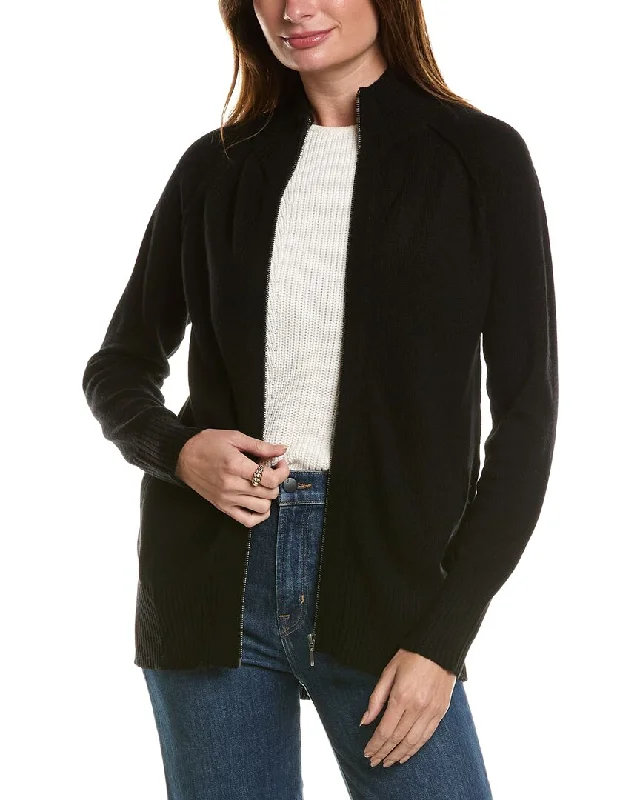 Mock Neck Women's Angora Blend Sweater Dresses in Solid ColorsForte Cashmere Sporty Zip Mock Wool & Cashmere-Blend Cardigan Mock Neck Women's Angora Blend Sweater Dresses in Solid ColorsForte Cashmere Sporty Zip Mock Wool & Cashmere-Blend Cardigan