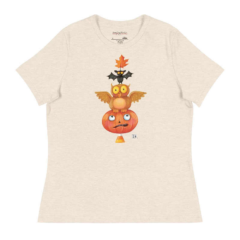 Long Sleeve Women T Shirt for Cooler WeatherHalloween Totem Women's T-Shirt