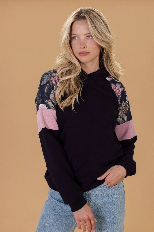Women's Long Sleeve Turtleneck Cashmere SweatersHoodie Vera Black Orchids