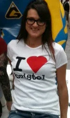 Ringer T Shirt Women with Retro - Inspired Stripesi love bristol T-shirt