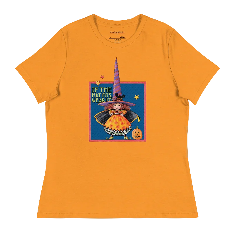 V - Neck Women T Shirt to Enhance the NecklineIf the Hat Fits Women's T-Shirt