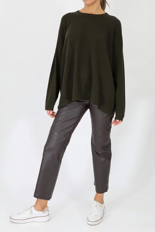 Plus Size Women's Embroidered Sweaters in Ethnic StylesMARLOW OVERSIZED BOXY CREW IN CASHMERE BLEND Plus Size Women's Embroidered Sweaters in Ethnic StylesMARLOW OVERSIZED BOXY CREW IN CASHMERE BLEND
