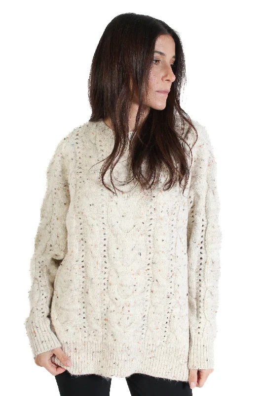 Cropped Women's Angora Blend Sweaters for a Trendy LookKeyla Fleck Sweater