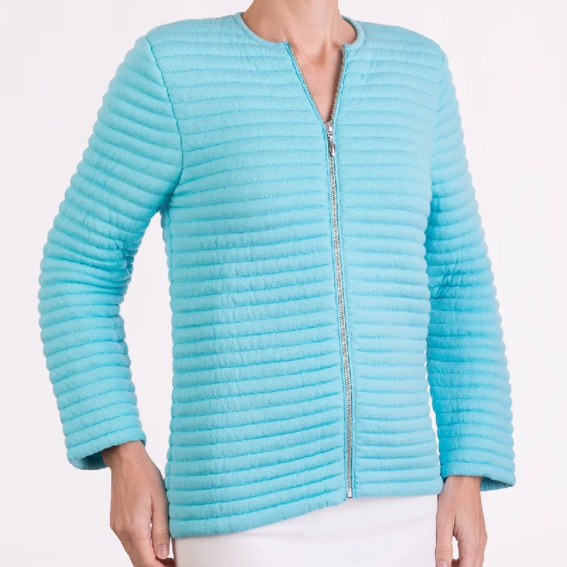 V - Neck Women's Ribbed Wool Sweaters for FallKnitted Zip Bomber Jacket in Turquoise V - Neck Women's Ribbed Wool Sweaters for FallKnitted Zip Bomber Jacket in Turquoise