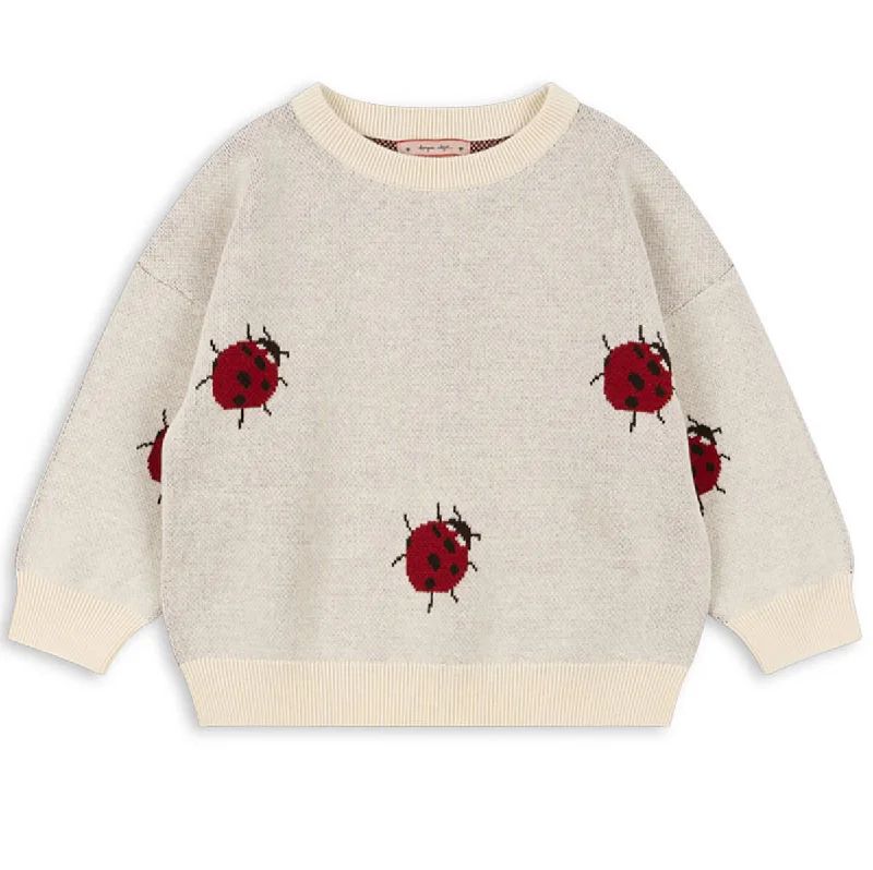 Sleeveless Women's Silk - Trimmed Sweaters for SummerLapis Knit Sweater in Ladybug by Konges Slojd Sleeveless Women's Silk - Trimmed Sweaters for SummerLapis Knit Sweater in Ladybug by Konges Slojd
