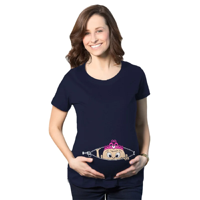 Muscle Women T Shirt for a Sporty and Casual LookPeeking Princess Maternity T Shirt