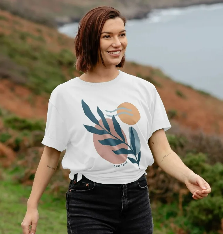 Pocketed Women T Shirt for Added FunctionalityPlant Trees Relaxed Fit T-shirt