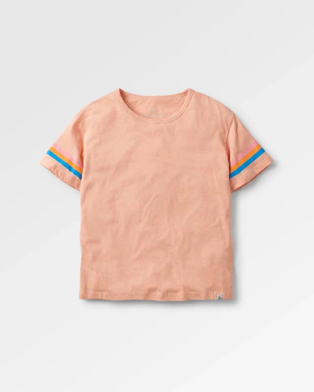 Tie - Dye Women T Shirt with a Bohemian VibePoinsettia Organic Cotton T-Shirt - Soft Apricot Marl