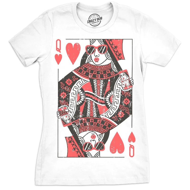 Tie - Dye Women T Shirt with a Bohemian VibeQueen Of Hearts Women's T Shirt