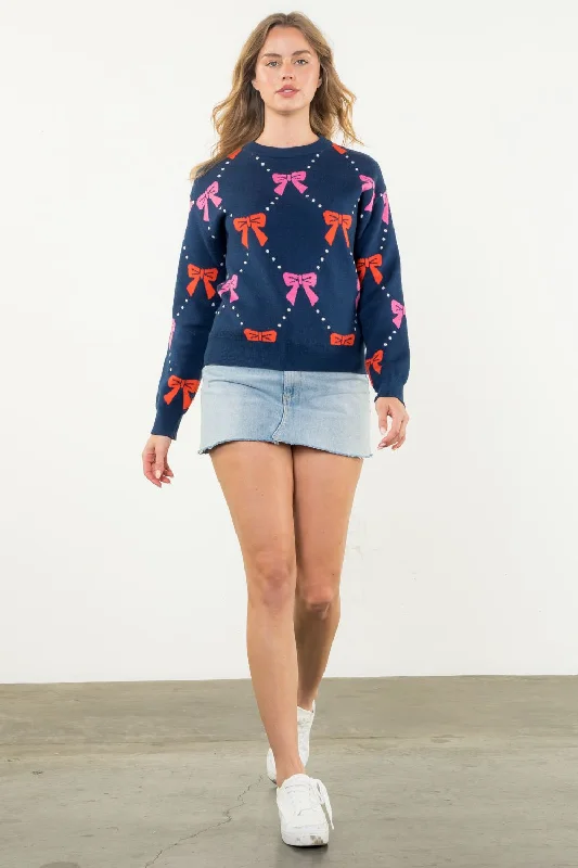 Plus Size Women's Belted Cable Knit SweatersRIBBON KNIT SWEATER
