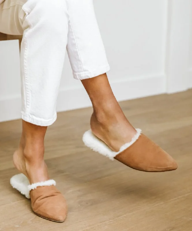 A - Line Women's Merino Wool Sweater Dresses in Classic StylesShearling-Lined Mule