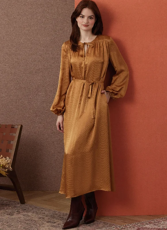 Plus Size Women's Long Sleeve Cable Knit Sweater DressesSimplicity Dress S3001