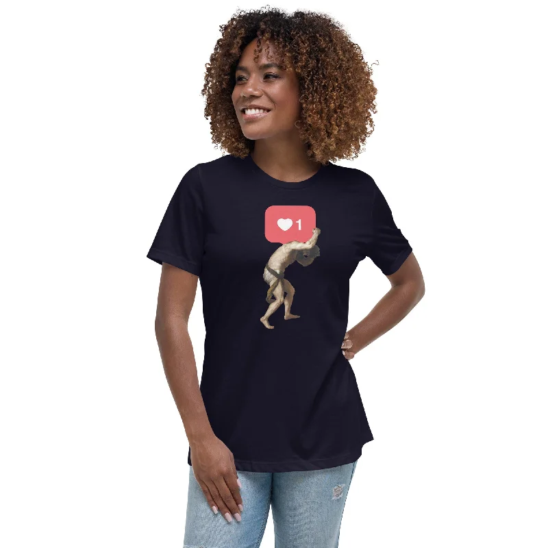 Embroidered Women T Shirt with Intricate DetailsSocial Sisyphus - Women's T-Shirt