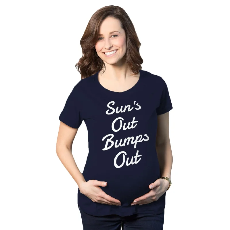 Sequined Women T Shirt for a Sparkly Night OutSuns Out Bumps Out Maternity T Shirt