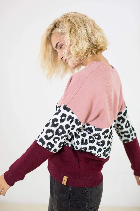 Women's Long Sleeve Turtleneck Cashmere SweatersSweater Mia Rose Leo Burgundy