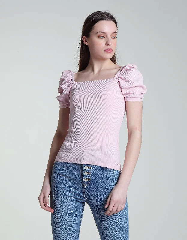 Long Sleeve Women T Shirt for Cooler WeatherBonita Tee Pink