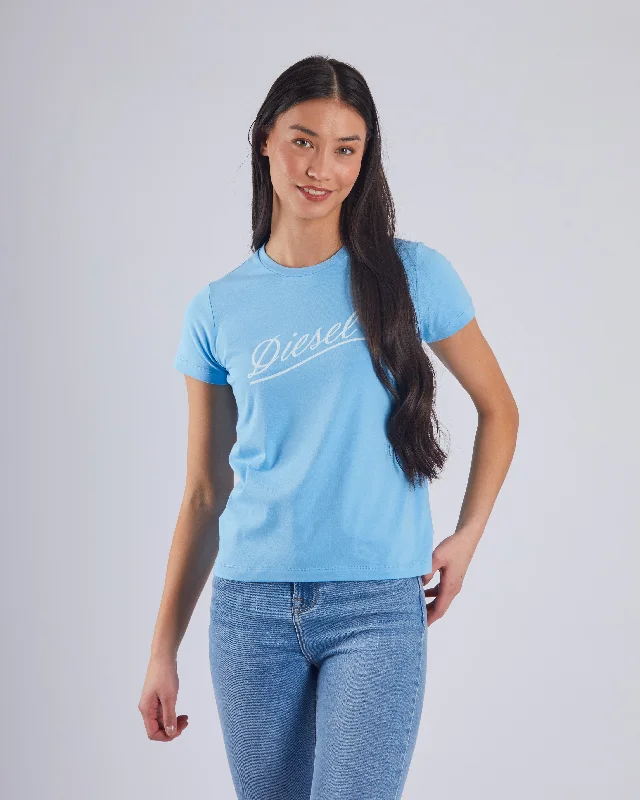 Sequined Women T Shirt for a Sparkly Night OutLorenza Tee Alaskan Blue