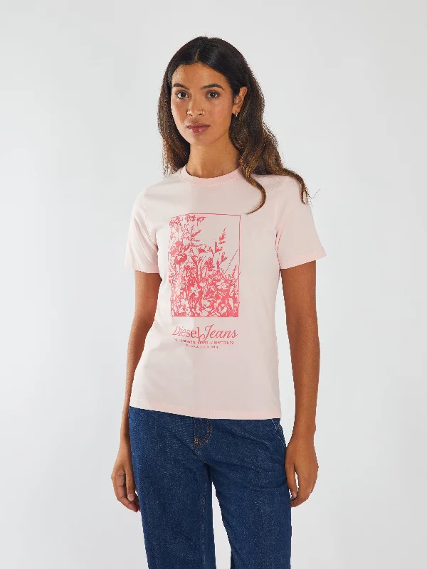 Long Sleeve Women T Shirt for Cooler WeatherMoyna Tee Strawberry Cream
