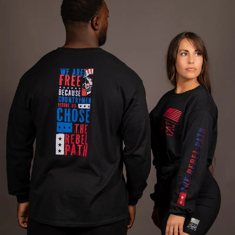 Embroidered Women T Shirt with Intricate DetailsThe Rebel Path Long Sleeve - Black