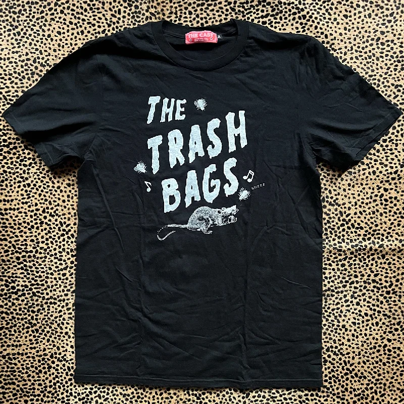 Crop Top Women T Shirt to Pair with High - Waisted BottomsThe Trash Bags Logo T