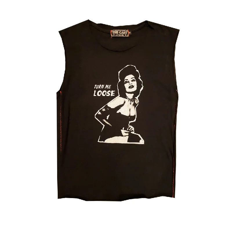 Embroidered Women T Shirt with Intricate DetailsTurn Me Loose (CUT UP)