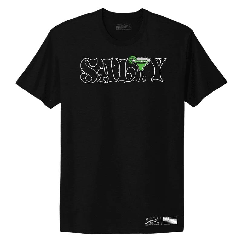 Sequined Women T Shirt for a Sparkly Night OutWomen's Salty Boyfriend Fit T-Shirt - Black