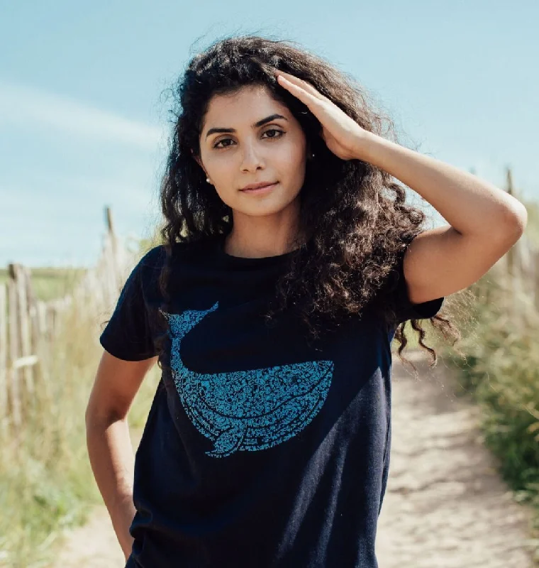 Organic Cotton Women T Shirt for Eco - Conscious WearersWomen's Whale T-shirt