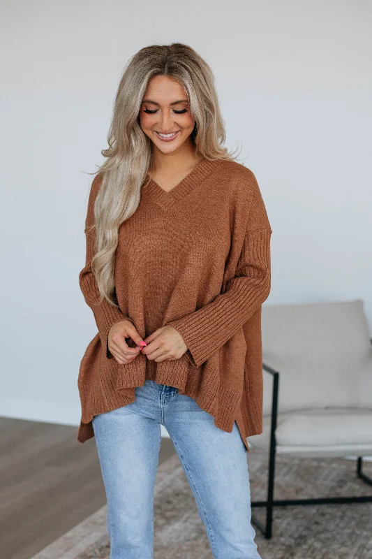 Button - Down Women's Shetland Wool Sweaters in Traditional PatternsWynston Oversized Sweater - Caramel Button - Down Women's Shetland Wool Sweaters in Traditional PatternsWynston Oversized Sweater - Caramel