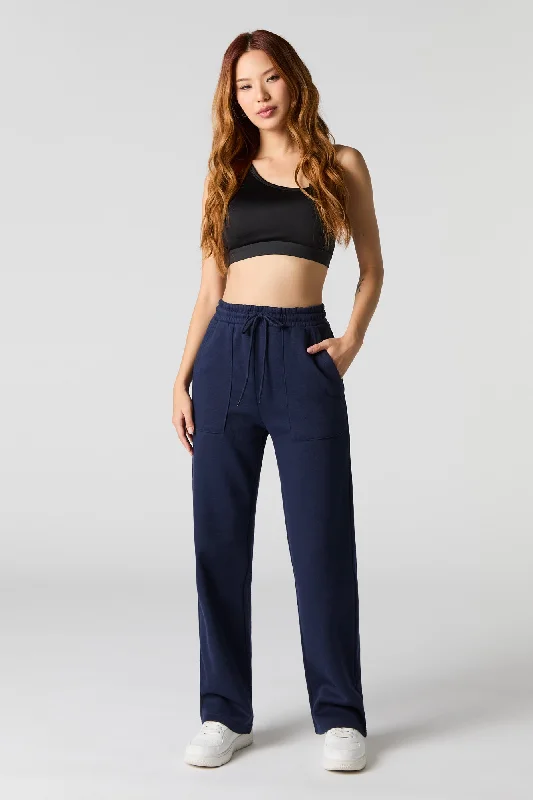 Women's hoodie with a kangaroo pocket and a pom - pom drawstring for added charmWide Leg Fleece Sweatpant Women's hoodie with a kangaroo pocket and a pom - pom drawstring for added charmWide Leg Fleece Sweatpant