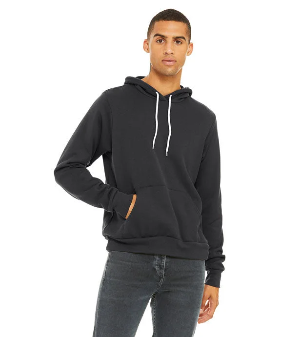 Women's cropped sweatshirt with a lace - trimmed hem for a romantic look3719 - Bella + Canvas Unisex Sponge Fleece Pullover Hooded Sweatshirt | Dark Grey