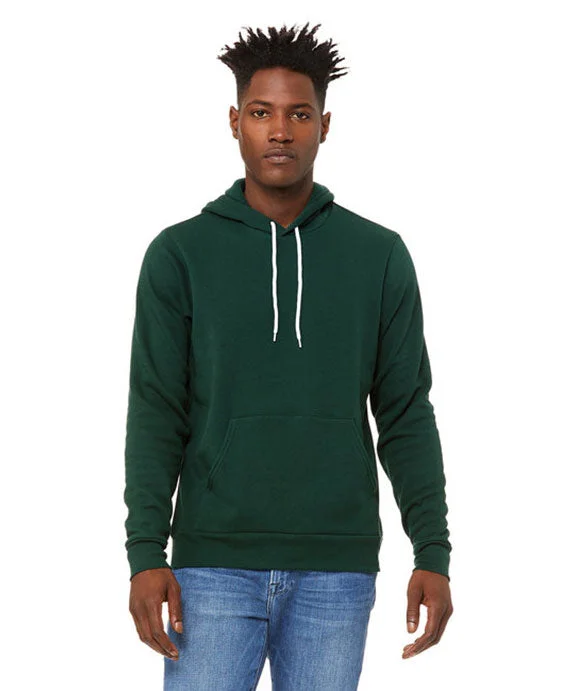 Women's pullover hoodie with a side slit for a modern and relaxed fit3719 - Bella + Canvas Unisex Sponge Fleece Pullover Hooded Sweatshirt | Forest
