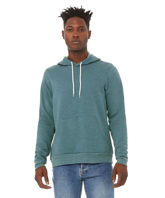 Women's quarter - zip sweatshirt made of organic cotton for eco - conscious fashion3719 - Bella + Canvas Unisex Sponge Fleece Pullover Hooded Sweatshirt | Heather Deep Teal Women's quarter - zip sweatshirt made of organic cotton for eco - conscious fashion3719 - Bella + Canvas Unisex Sponge Fleece Pullover Hooded Sweatshirt | Heather Deep Teal