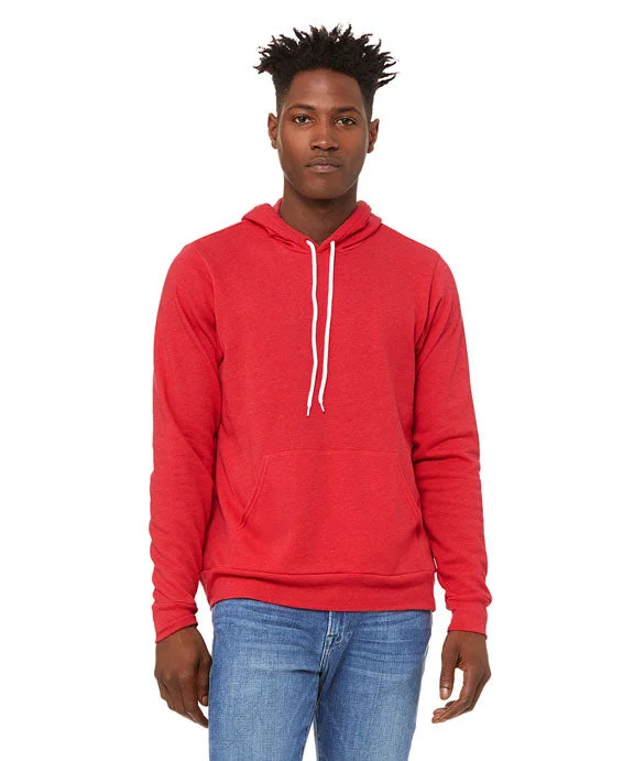Women's long - sleeve cropped sweatshirt with ribbed cuffs for a snug fit3719 - Bella + Canvas Unisex Sponge Fleece Pullover Hooded Sweatshirt | Heather Red Women's long - sleeve cropped sweatshirt with ribbed cuffs for a snug fit3719 - Bella + Canvas Unisex Sponge Fleece Pullover Hooded Sweatshirt | Heather Red