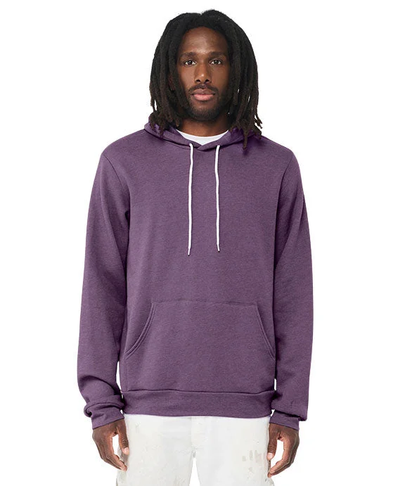 Women's crew - neck sweatshirt in a heather gray shade for a classic and versatile option3719 - Bella + Canvas Unisex Sponge Fleece Pullover Hooded Sweatshirt | Heather Team Purple Women's crew - neck sweatshirt in a heather gray shade for a classic and versatile option3719 - Bella + Canvas Unisex Sponge Fleece Pullover Hooded Sweatshirt | Heather Team Purple