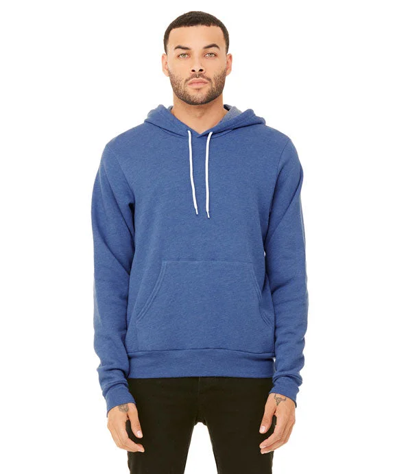 Women's hoodie with a kangaroo pocket and a pom - pom drawstring for added charm3719 - Bella + Canvas Unisex Sponge Fleece Pullover Hooded Sweatshirt | Heather True Royal Women's hoodie with a kangaroo pocket and a pom - pom drawstring for added charm3719 - Bella + Canvas Unisex Sponge Fleece Pullover Hooded Sweatshirt | Heather True Royal