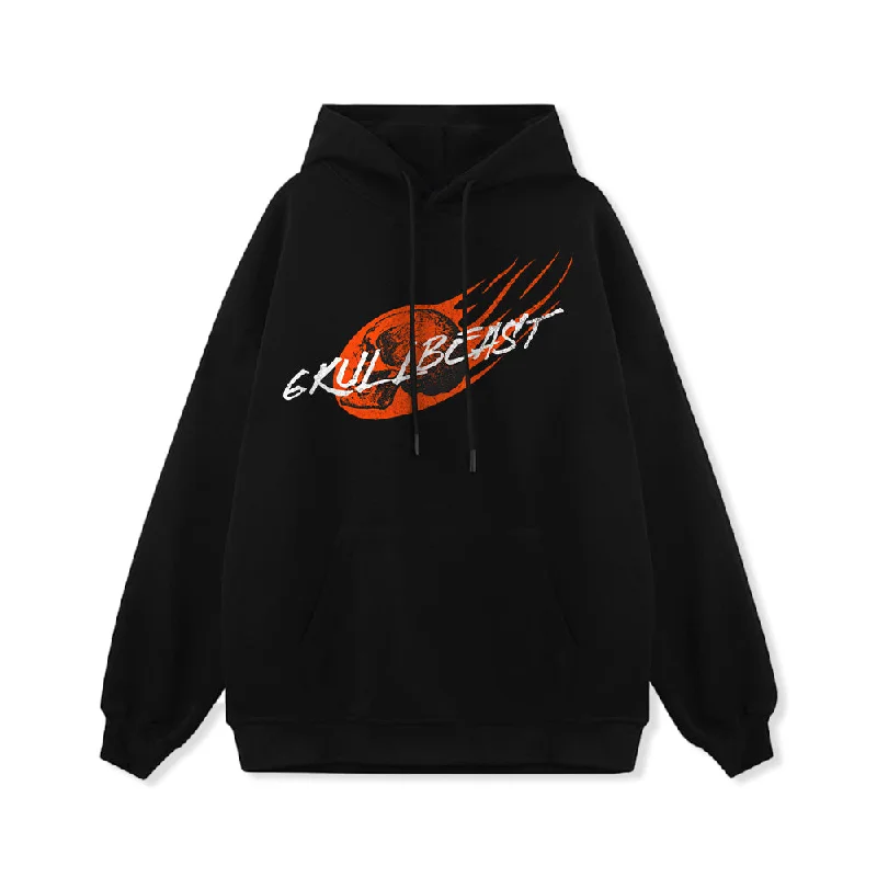Women's hoodie with a detachable hood for customizable styling6Kull | Burning Flaming Skull Hoodie Women's hoodie with a detachable hood for customizable styling6Kull | Burning Flaming Skull Hoodie