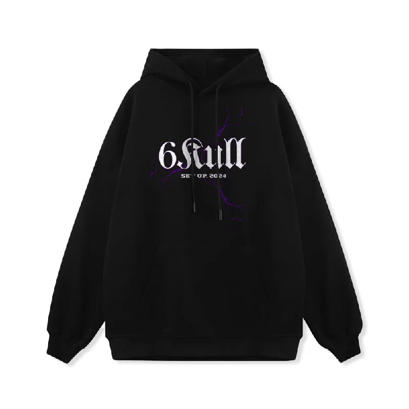 Women's cropped sweatshirt with a lace - trimmed hem for a romantic look6Kull | Cross Skull Ceremony Hoodie Women's cropped sweatshirt with a lace - trimmed hem for a romantic look6Kull | Cross Skull Ceremony Hoodie
