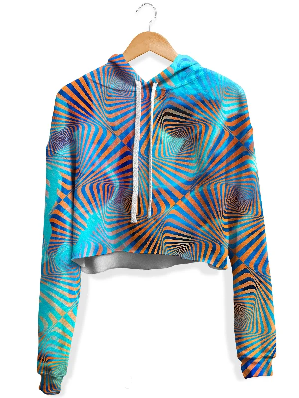 Women's crew - neck sweatshirt in a heather gray shade for a classic and versatile optionAqua Plasma Fleece Crop Hoodie Women's crew - neck sweatshirt in a heather gray shade for a classic and versatile optionAqua Plasma Fleece Crop Hoodie